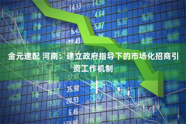 金元速配 河南：建立政府指导下的市场化招商引资工作机制