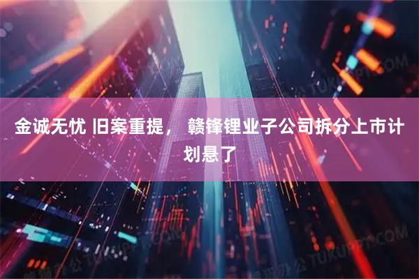 金诚无忧 旧案重提， 赣锋锂业子公司拆分上市计划悬了